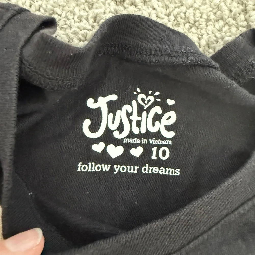 Justice Black Dog Tee with 3D Glasses Size 10 - Picture 5 of 5